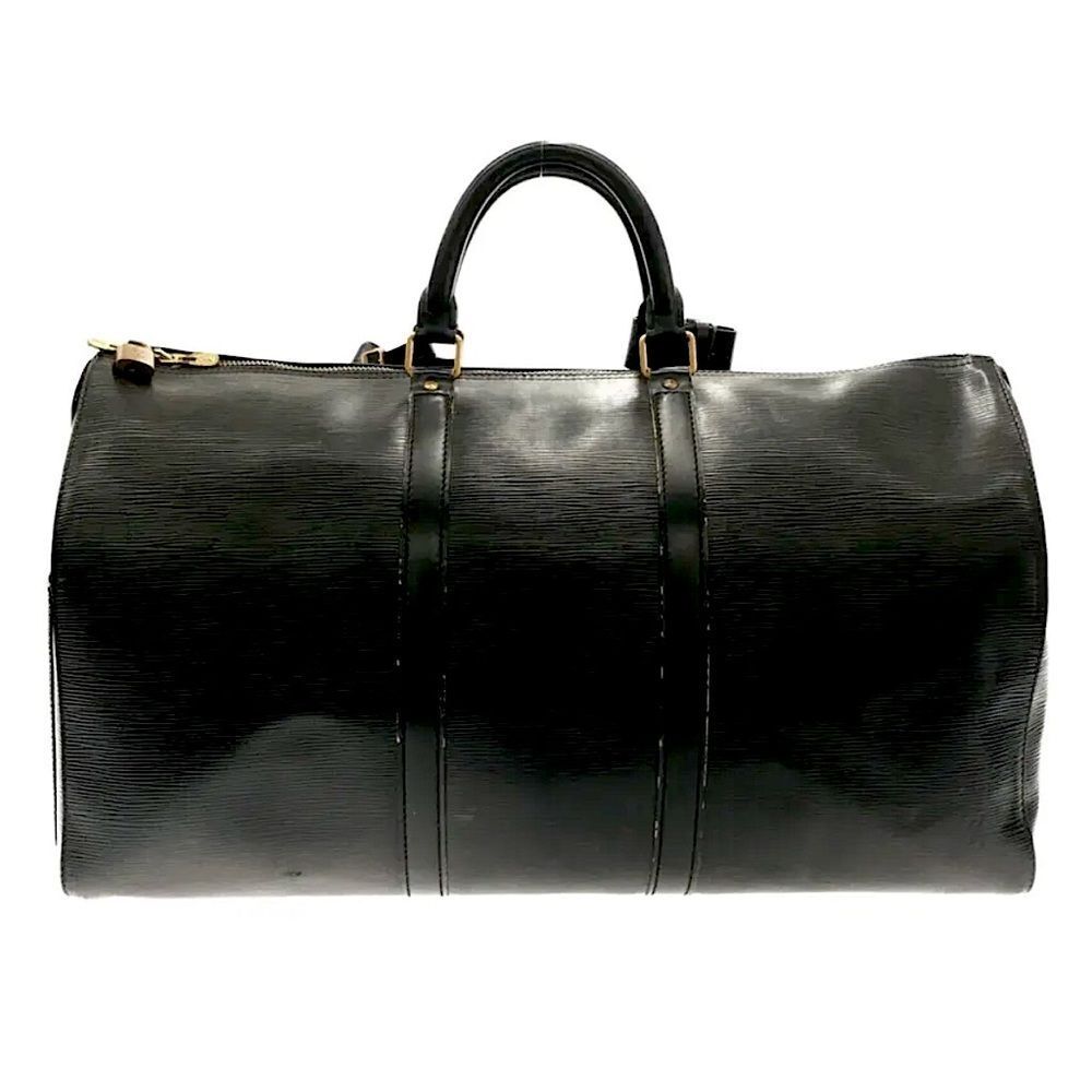 LOUIS VUITTON Black Epi Keepall LV50 Boston Weekend Travel Duffle Bag VI8911 - Picture 2 of 16